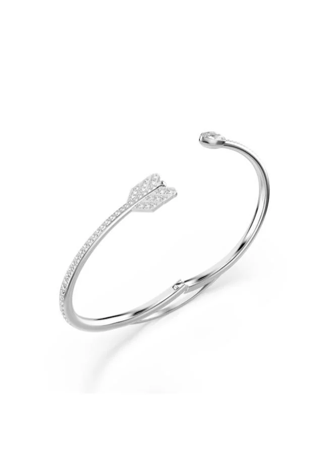 SWAROVSKI  Idyllia Medium Crystal Rhodium Plated Bangle for Women | Best Price UAE